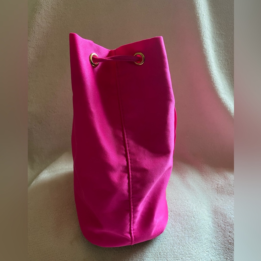 Prada Hot Pink Drawstring Bucket Backpack - Picture 3 of 10